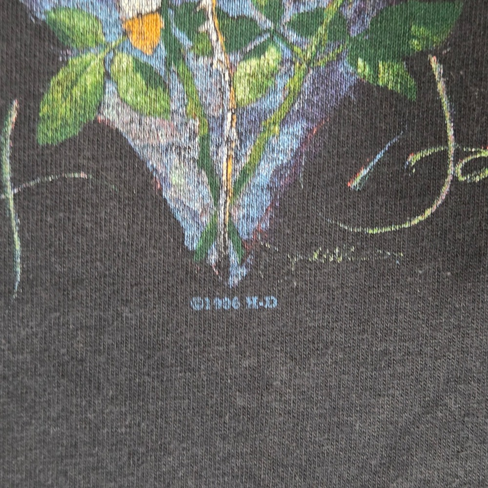 Vintage 1996 Harley Davidson Rose Graphic T Shirt Mens Large Black Biker 90s Tee - Picture 9 of 12